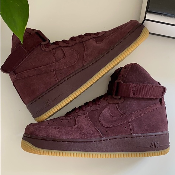 New Nike Air Force 1 Burgundy shoes - Picture 5 of 8